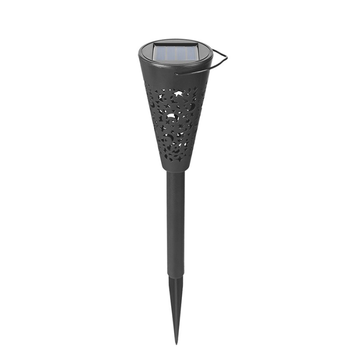 Set 12 Lampi Solare Led pentru Gradina, Flippy, Tip Torta, 36 x 6.8 cm, Buton On-Off, Lumina Multicolor, Negru [5]