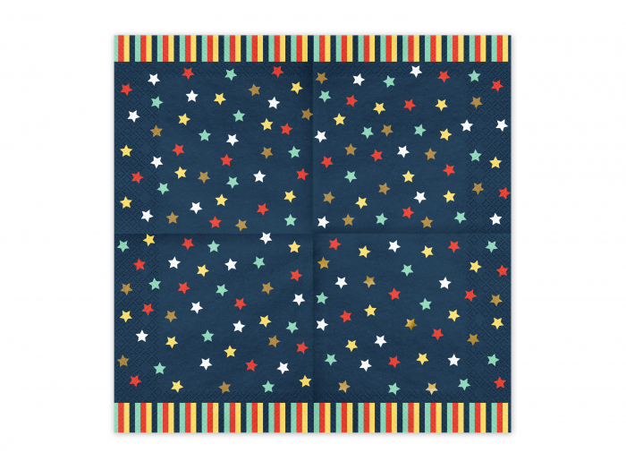 Set 12 servetele Stele, 33x33cm, albastru marin [3]
