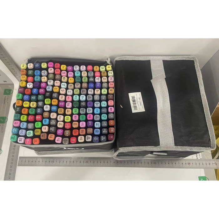 Set 168 Markere Duble, Flippy, pe Baza de Alcool, Geanta Impermeabila Inclusa, Culori Numerotate, 23 x 16 x 20 cm, Multicolor [8]