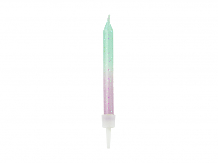 Set 20 Lumânări tort ombre albastru-mov, 6cm [2]