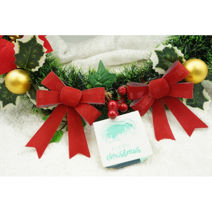 Set 3 fundite pentru brad, Rosii, 10 x 11 cm, din poliester, Flippy [4]