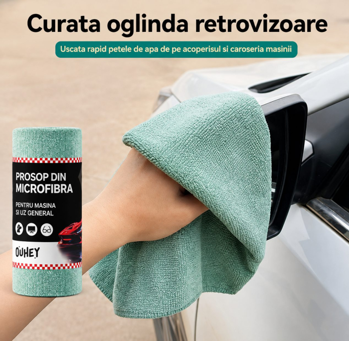 Set 30 Lavete din Microfibra, Flippy, pentru Curatare Auto si Suprafete, Absorbante si Reutilizabile, 30 x 30 cm, Turcoaz [2]
