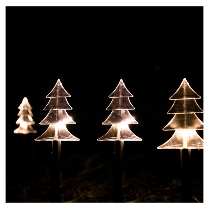 Set 5 Lampi LED cu baterii, de exterior Model Brad, pentru gradina, Flippy, 35.5 cm, Alb Cald [3]