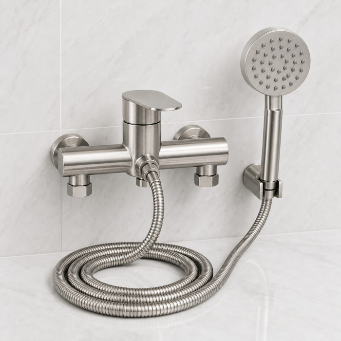 Set Baterie si Furtun, Inox SUS304, Satinat, LY011 [3]