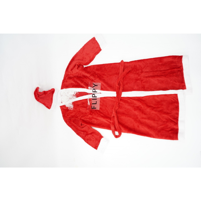 Set Costum de Mos Craciun, Flippy, rosu, pentru adulti, catifea, 4 piese [2]