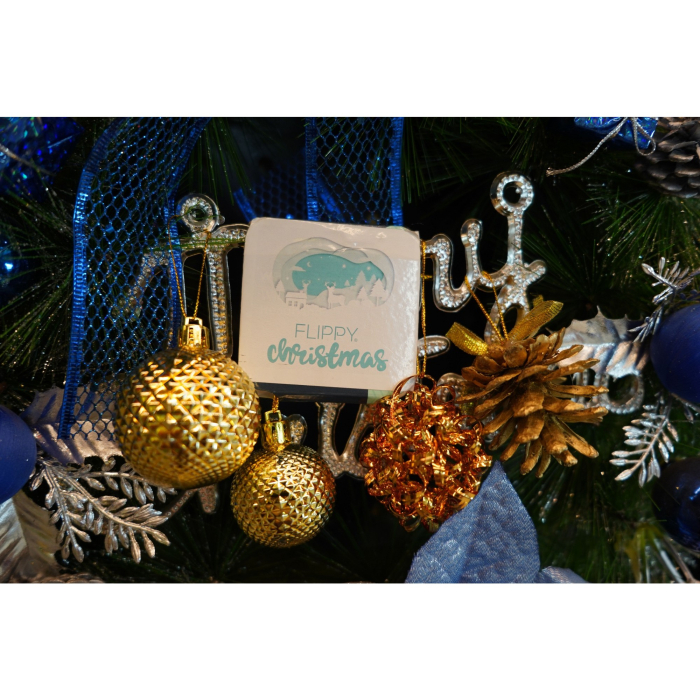 Set de 24 ornamente de brad, Flippy, de tip Glob, Multicolor, din polistiren, cu finisaj sclipitor , cutie  5  cm adancime x 29  cm lungime x 19  cm inaltime [4]