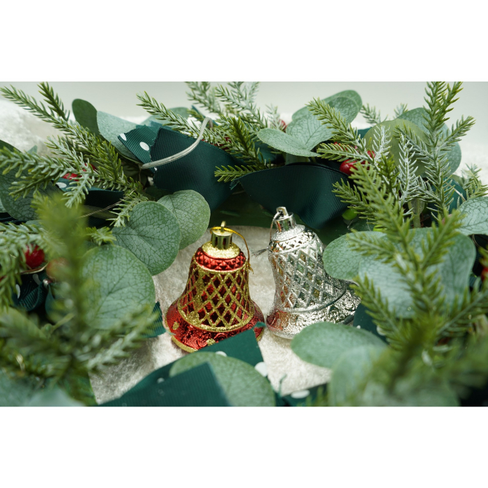 Set de 6 ornamente de brad, Flippy, de tip Clopotel, Multicolor, cu ø de 5.5 cm, din plastic, cu finisaj sclipitor , cutie  22  cm lungime x 6.7  cm inaltime x 5  cm adancime [3]