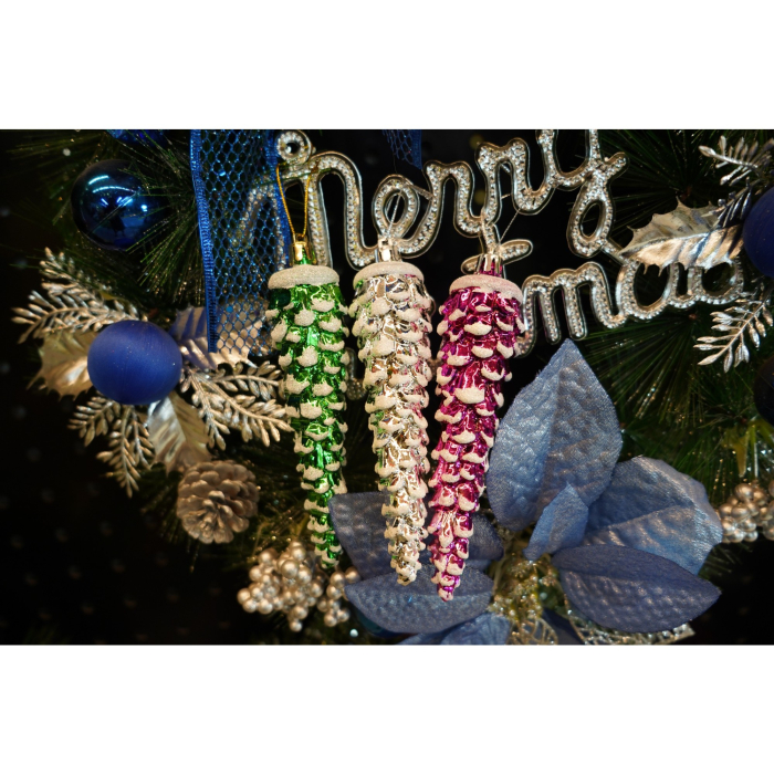 Set de 6 ornamente de brad, Flippy, de tip Con de brad, Multicolor, cu ø de 3*3 cm, din plastic, cu finisaj sclipitor , cutie  14  cm inaltime x 14.7  cm lungime x 3.5  cm adancime [2]