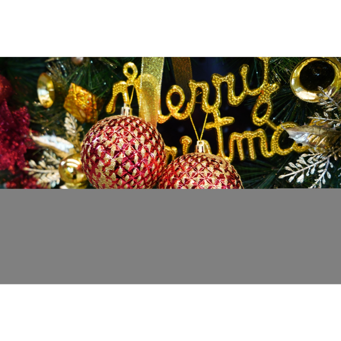 Set de 6 ornamente de brad, Flippy, de tip Glob, Rosu/ Auriu, cu ø de 8 cm, din plastic, cu finisaj sclipitor , cutie  24  cm inaltime x 16  cm lungime x 8  cm adancime [3]