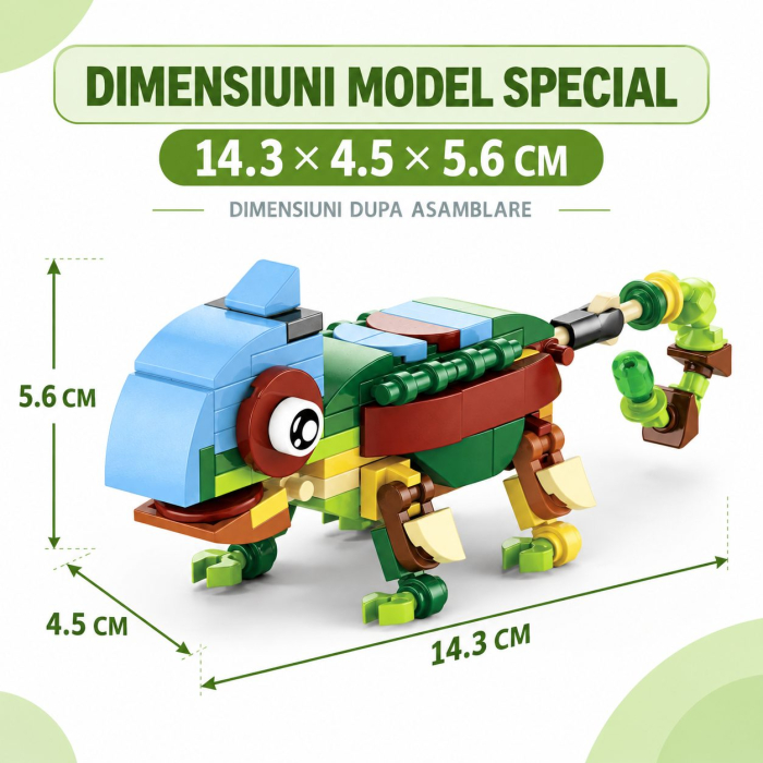 Set de Constructie, Flippy, Model Insecte 10 in 1, 310 Piese, 10 Modele, Varsta 6+ Ani, 14.3x4.5x5.6 cm, Multicolor [9]