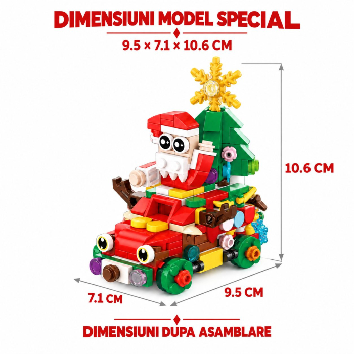 Set de Constructie, Flippy, Tematica de Craciun 10 in 1, 352 Piese, 10 Modele, Varsta 6+ Ani, 9.5 x 7.1 x 10.6 cm, Multicolor [9]