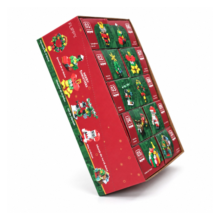 Set de Constructie, Flippy, Tematica de Craciun 10 in 1, 352 Piese, 10 Modele, Varsta 6+ Ani, 9.5 x 7.1 x 10.6 cm, Multicolor [13]