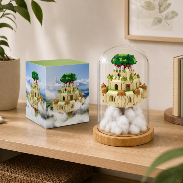 Set de Construit in Sticla, Flippy, Model 1, Jucarie Tip Blocuri din Plastic, Decoratiune DIY pentru Asamblare, Dimensiune 18.5 x 14.5 cm, Varsta 14 Ani+, Multicolor [5]