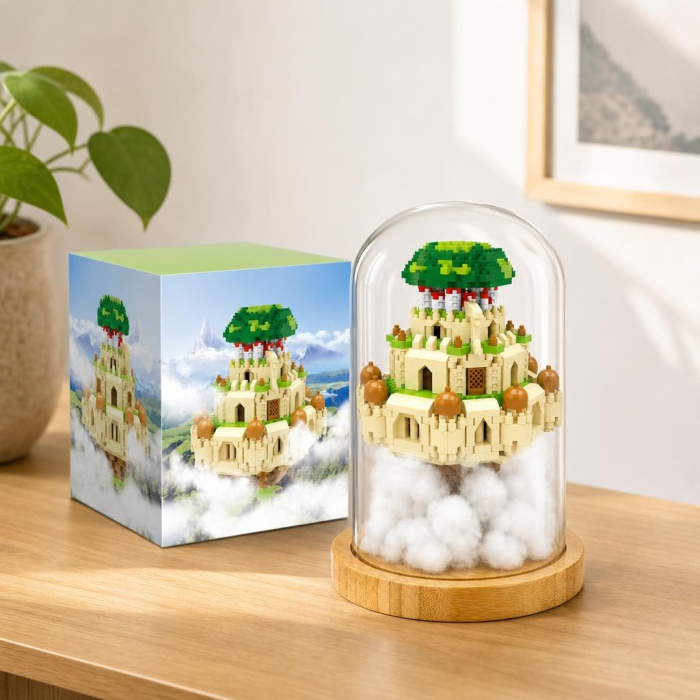 Set de Construit in Sticla, Flippy, Model 1, Jucarie Tip Blocuri din Plastic, Decoratiune DIY pentru Asamblare, Dimensiune 18.5 x 14.5 cm, Varsta 14 Ani+, Multicolor [4]
