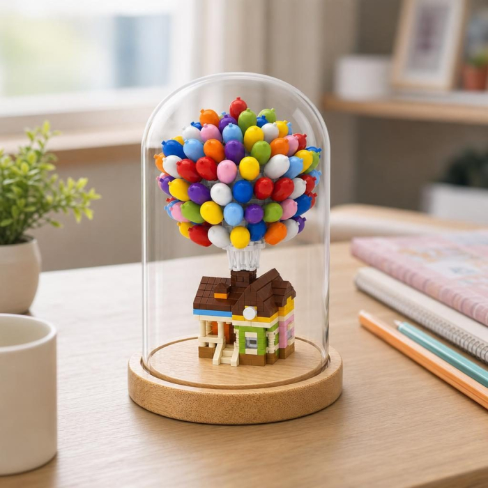 Set de Construit in Sticla, Flippy, Model 2, Jucarie Tip Blocuri din Plastic, Decoratiune DIY pentru Asamblare, Dimensiune 18.5 x 14.5 cm, Varsta 14 Ani+, Multicolor [3]