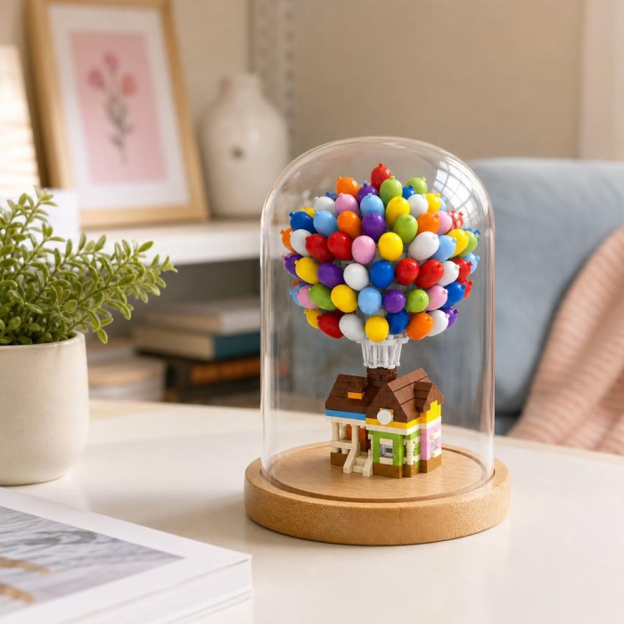 Set de Construit in Sticla, Flippy, Model 2, Jucarie Tip Blocuri din Plastic, Decoratiune DIY pentru Asamblare, Dimensiune 18.5 x 14.5 cm, Varsta 14 Ani+, Multicolor [5]