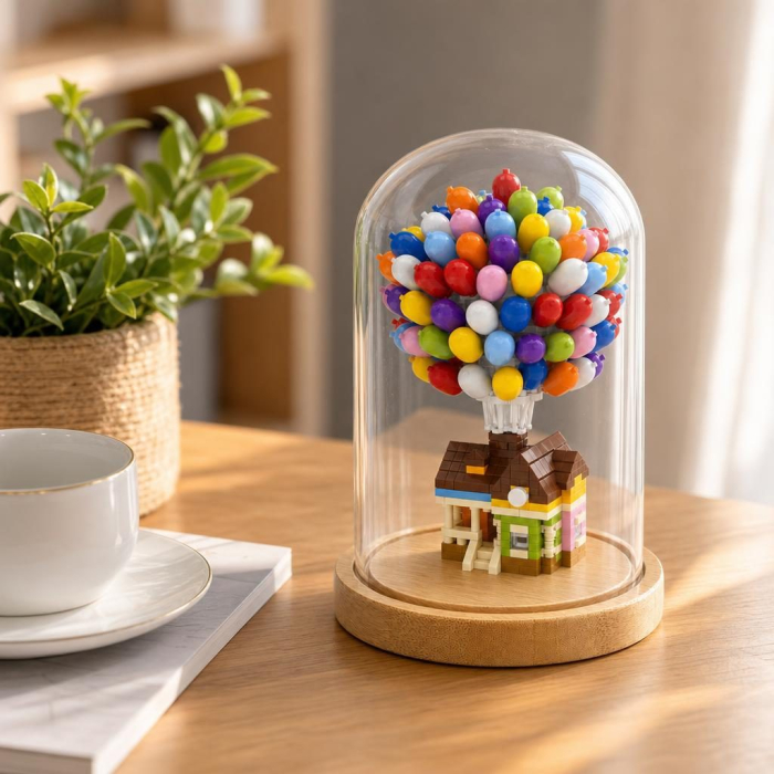 Set de Construit in Sticla, Flippy, Model 2, Jucarie Tip Blocuri din Plastic, Decoratiune DIY pentru Asamblare, Dimensiune 18.5 x 14.5 cm, Varsta 14 Ani+, Multicolor [4]