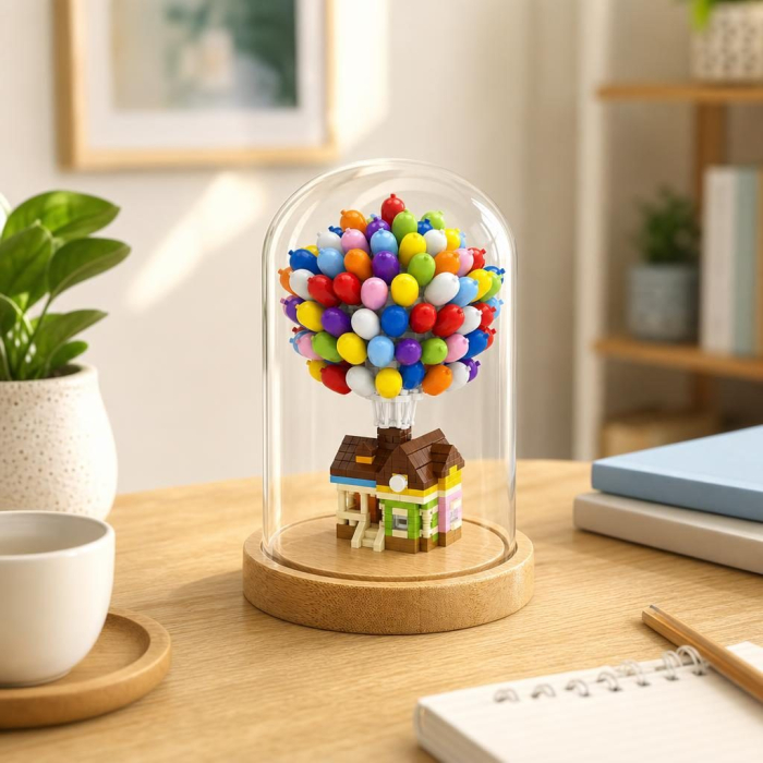 Set de Construit in Sticla, Flippy, Model 2, Jucarie Tip Blocuri din Plastic, Decoratiune DIY pentru Asamblare, Dimensiune 18.5 x 14.5 cm, Varsta 14 Ani+, Multicolor [2]