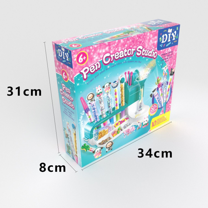 Set de Creatie, Flippy, Stiloul Magic, +6 Ani, peste 50 de Accesorii, Laborator de Creatie Pixuri, 34 x 31 x 8 cm, Multicolor [6]