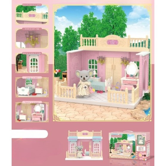 Set dormitor pentru papusi cu mobilier si figurina, Flippy [3]