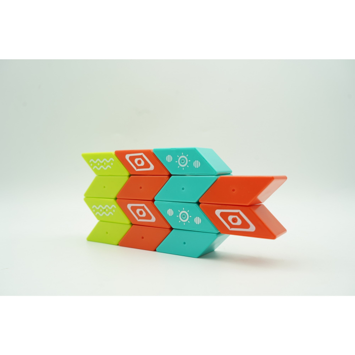 Set inteligent de constructie cu piese magnetice, 26 piese, +3 ani, multicolor [6]