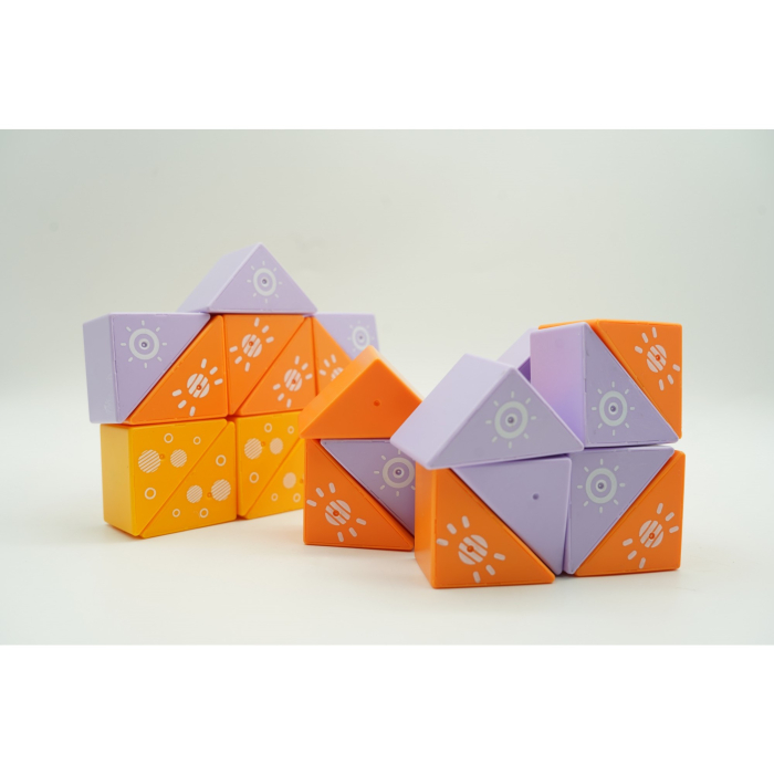 Set inteligent de constructie cu piese magnetice, Flippy, 26 piese, pentru copii, +3 ani, multicolor [6]