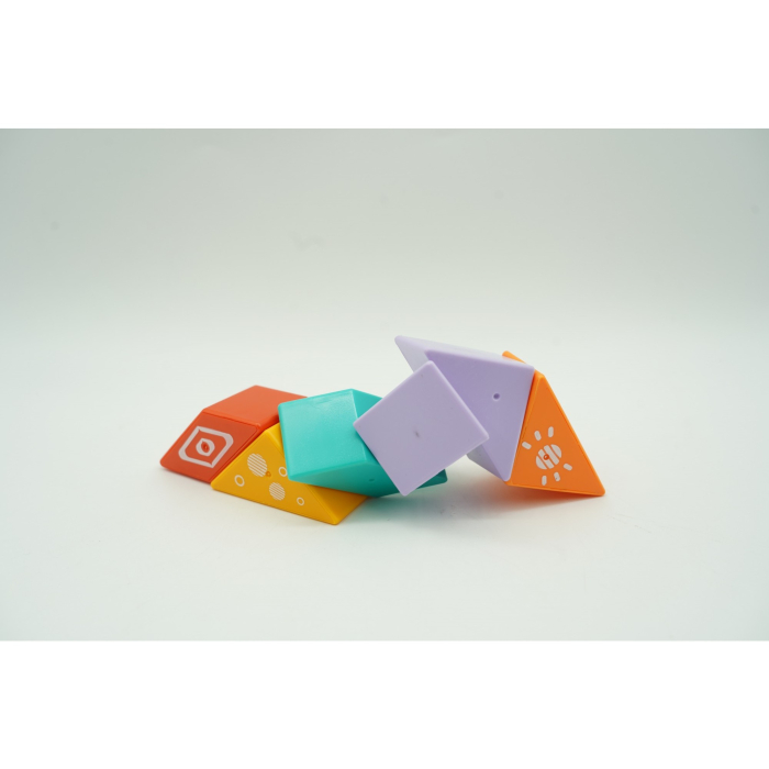 Set inteligent de constructie cu piese magnetice, Flippy, 6 piese, pentru copii, +3 ani, multicolor [4]
