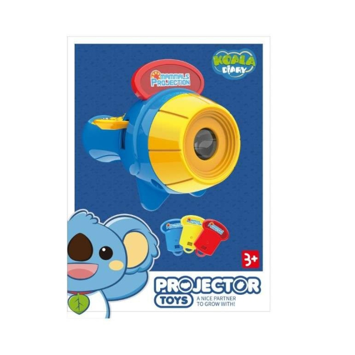 Set jucarie educativa proiector tip lanterna pentru copii, 24 de imagini cu animale, Albastru [1]