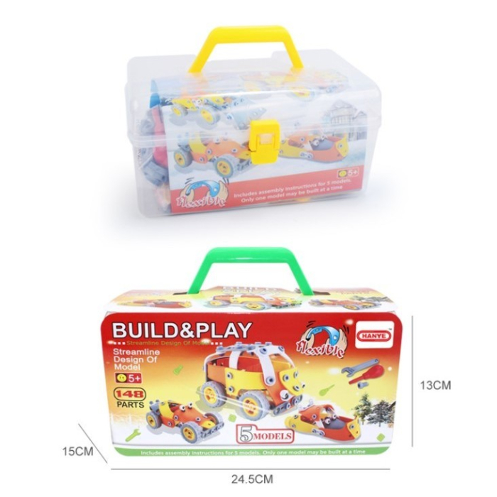 Set pentru construit masini, Flippy, Educativ si creativ, 148 piese [4]