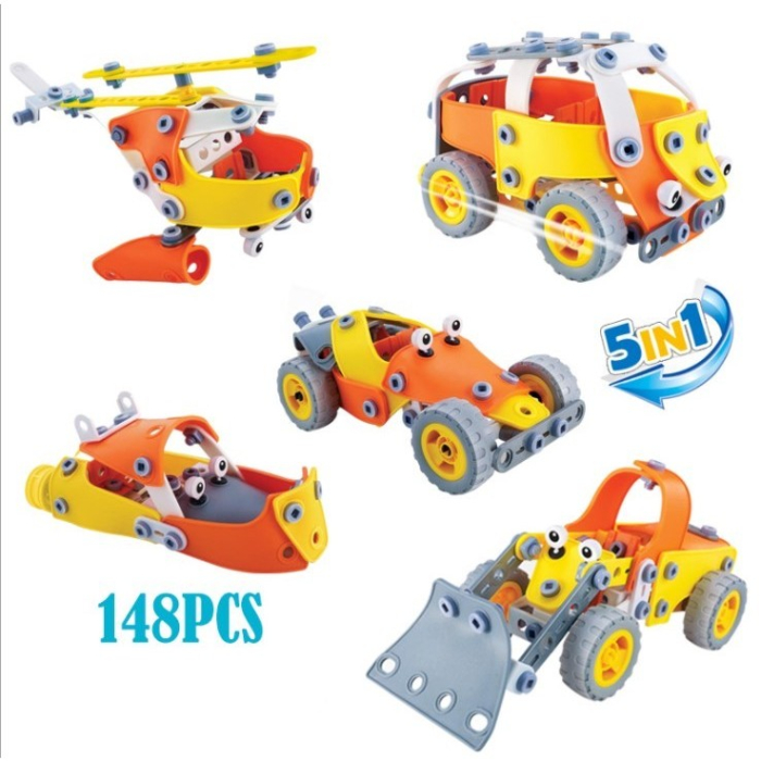 Set pentru construit masini, Flippy, Educativ si creativ, 148 piese [6]