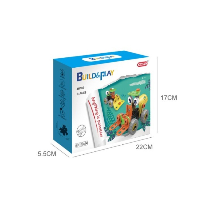 Set pentru construit masini, Flippy, Educativ si creativ, 46 piese [6]