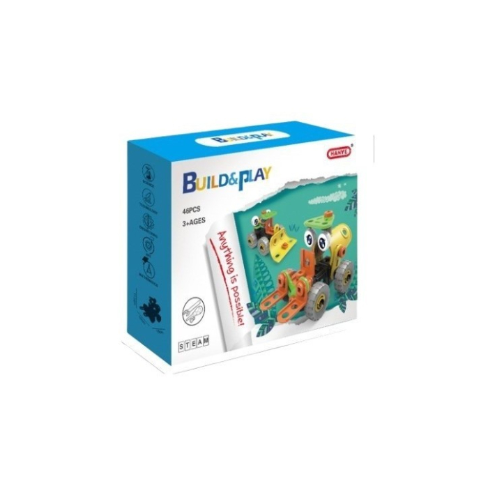 Set pentru construit masini, Flippy, Educativ si creativ, 46 piese [1]