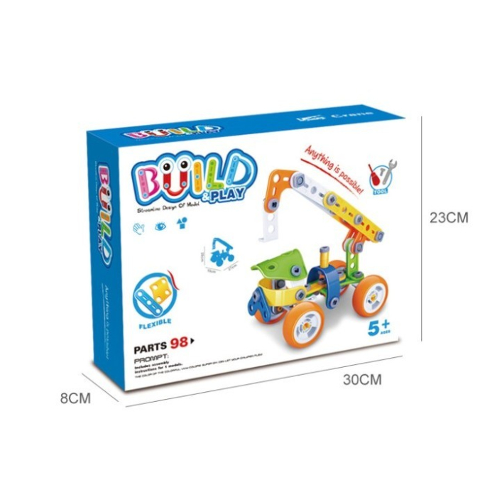 Set pentru construit masini, Flippy, Educativ si creativ, 98 piese [4]