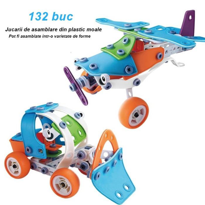 Set pentru construit masini, Flippy, Educativ si creativ, DIY, 132 piese [2]