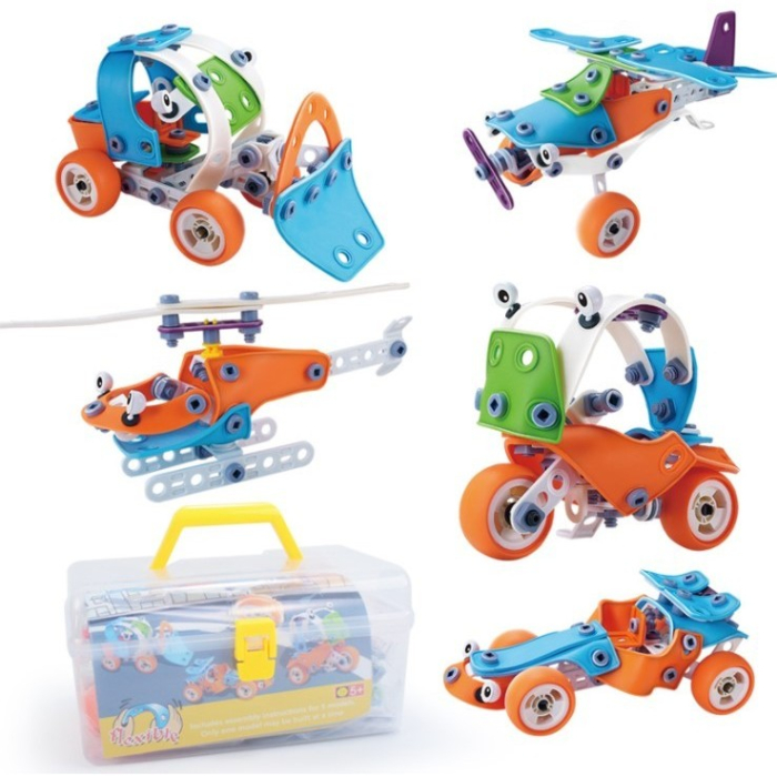 Set pentru construit masini, Flippy, Educativ si creativ, DIY, 132 piese [6]