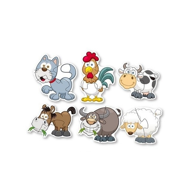 Set puzzle 6 animale, Flippy, animalele de la ferma [3]