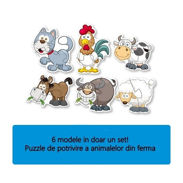 Set puzzle 6 animale, Flippy, animalele de la ferma [5]