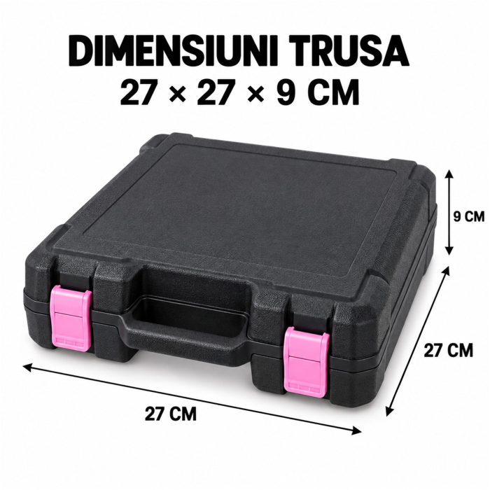 Set Scule, Flippy, Masina De Gaurit Si Insurubat, 18-21 V, Motor Fara Perii, 2 Trepte Viteza, 27 x 27 x 9 cm, Multicolor [11]