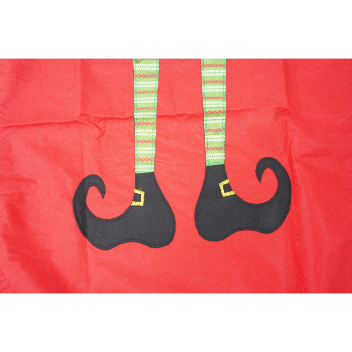 Sort Craciun, Flippy, cu model de elf, rosu, pentru adulti, poliester [4]