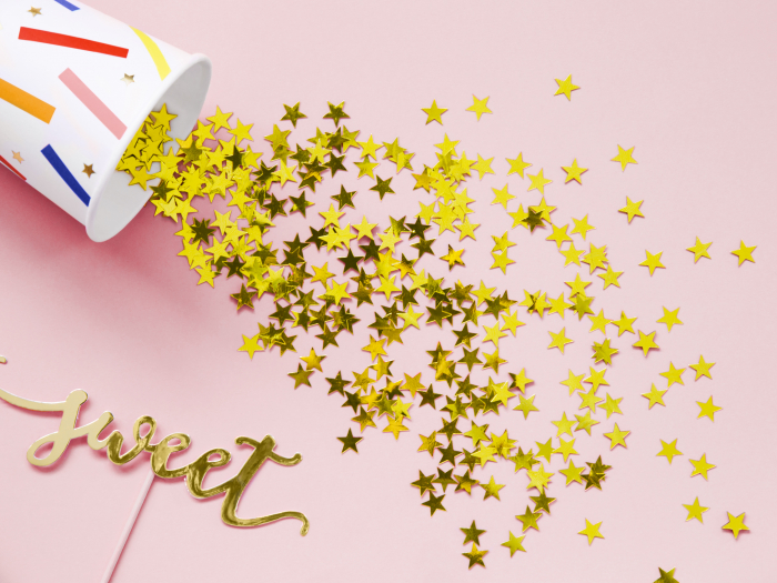 Stele de confetti, auriu, 10mm, 30g [2]