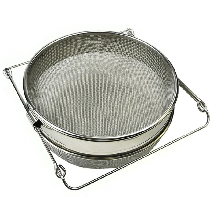Strecuratoare Apicola, Flippy, din Inox, Dubla, Filtrare Miere, 25 x 25 x 10 cm, Gri [2]