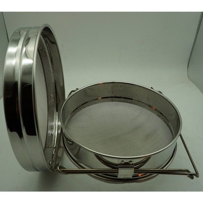 Strecuratoare Apicola, Flippy, din Inox, Dubla, Filtrare Miere, 25 x 25 x 10 cm, Gri [6]