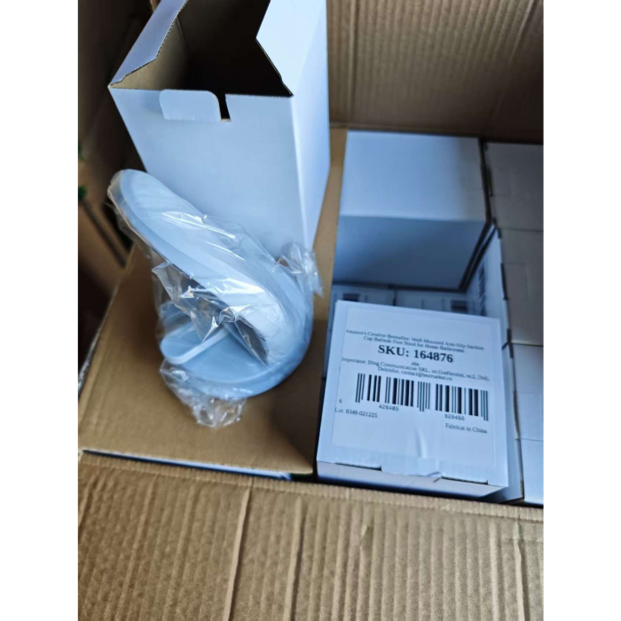 Suport de Picior , pentru Baie, cu Ventuza, din PP si PVC, Antiderapant, 11.5 x 15 cm, Alb [2]