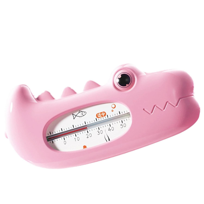 Termometru pentru Baie , Plutitor, Rezistent la apa, Multifunctional, Model Crocodil, 2.7x6.5x3.7 cm, Roz [5]