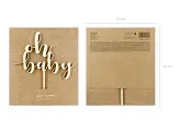 Topper din lemn Oh baby, 17 cm [2]