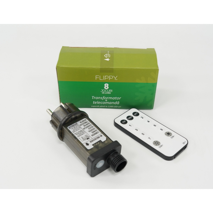 Transformator cu telecomanda, Flippy,  8 jocuri de lumini, 31 v, negru, 9W [1]