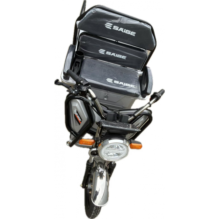 Triciclu Electric de Marfa XPB, Saige, Viteza Maxima 25 km/h, Motor 1600W, Baterie 60V/20Ah, Fara Permis, Mototricicleta Electrica de Transport, Gri [4]