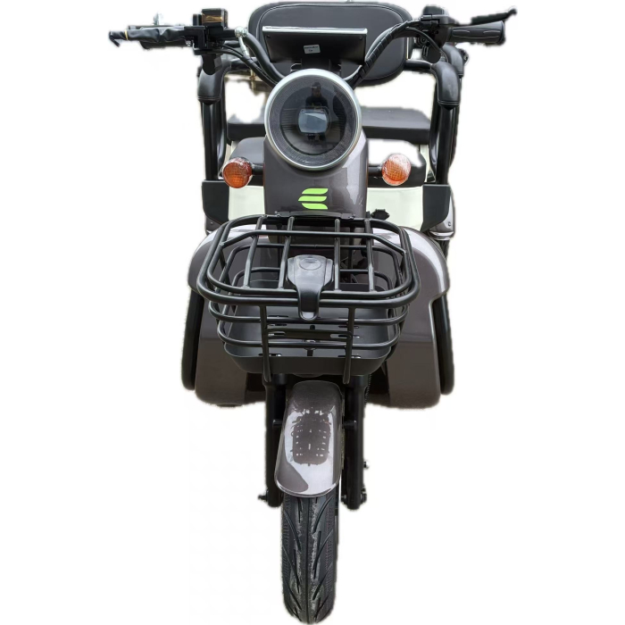 Triciclu Electric V6, Saige, Fara Permis, cu Doua Locuri, Motor 1800W, Baterie 72V24Ah, Autonomie 60km, 220x88x105 cm, Viteza Maxima 25km/h, Alb Coffee [3]