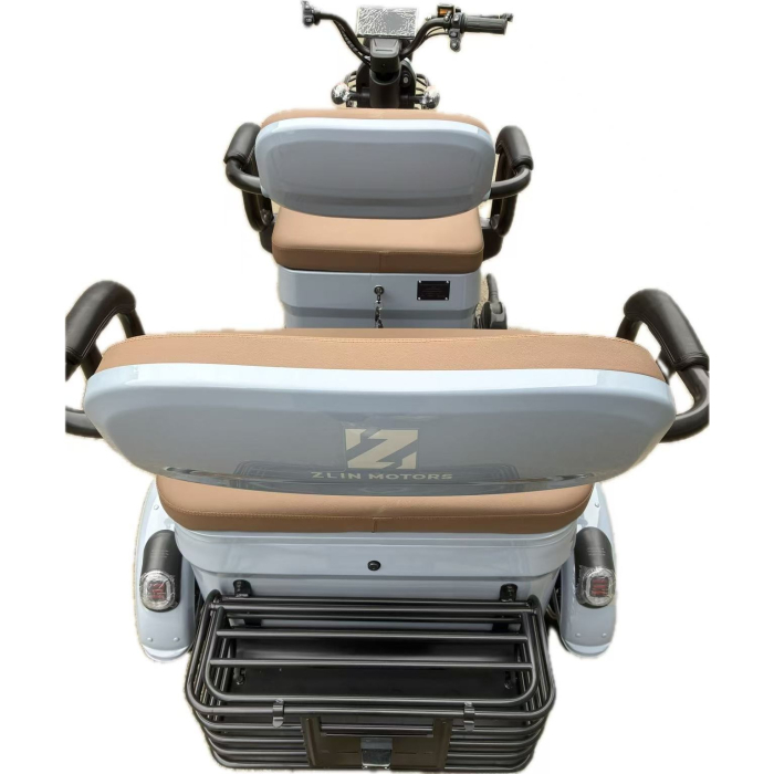 Triciclu Electric V6, Saige, Fara Permis, cu Doua Locuri, Motor 1800W, Baterie 72V24Ah, Autonomie 60km, 220x88x105 cm, Viteza Maxima 25km/h, Gri OldStyle [8]