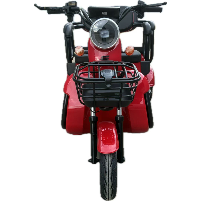 Triciclu Electric V6, Saige, Fara Permis, cu Doua Locuri, Motor 1800W, Baterie 72V24Ah, Autonomie 60km, 220x88x105 cm, Viteza Maxima 25km/h, Rosu [13]